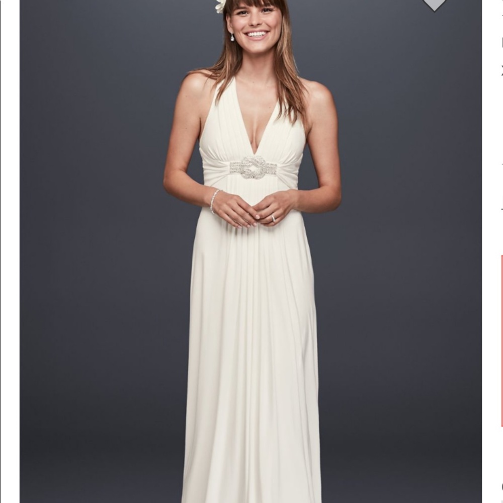 NWT David’s Bridal long jersey wedding gown